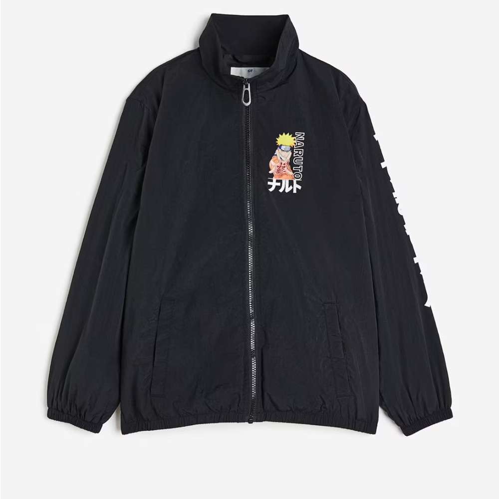 Black Naruto Anime Jacket size 8-9Y